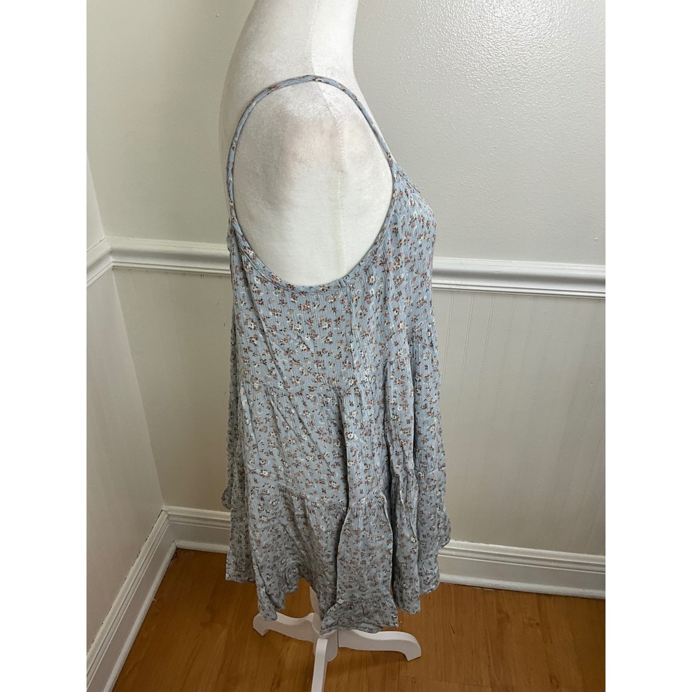 Her Entire Name Says Grace Floral Print Mini Dress Blue Sleeveless Women Size M - Picture 2 of 8